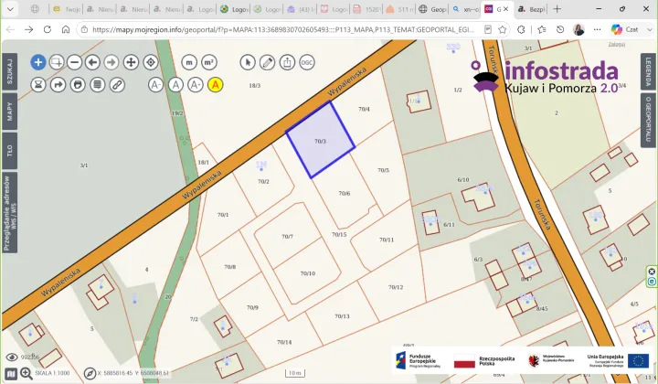 Działka rolno-budowlana Bydgoszcz Łęgnowo, ul. Wypaleniska