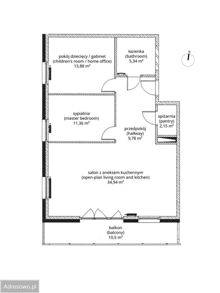 Mieszkanie 3-pokojowe Kraków Grzegórzki, ul. Fabryczna. Zdjęcie 2