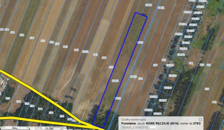Działka rolno-budowlana Nowe Ręczaje, bez nazwy