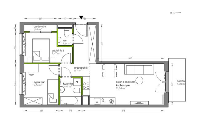 Mieszkanie 3-pokojowe Kraków Płaszów, ul. Myśliwska. Zdjęcie 25