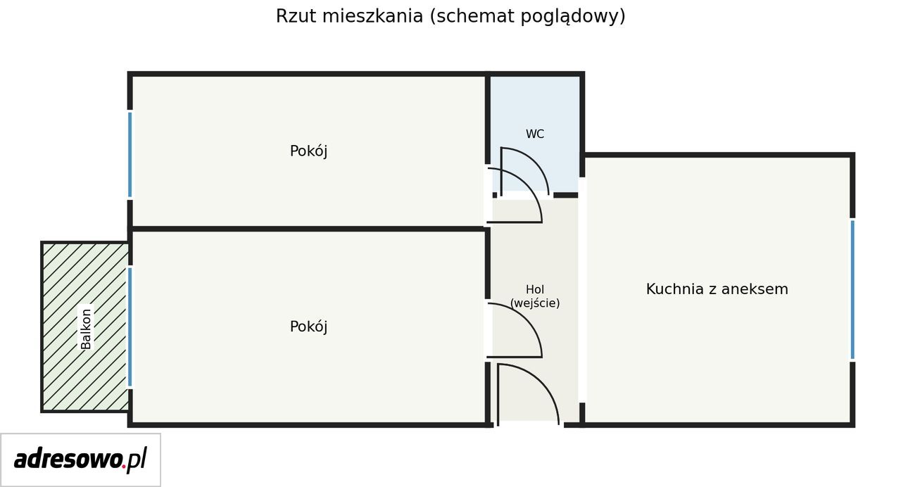 Mieszkanie 2-pokojowe Poznań Winogrady, os. Przyjaźni. Zdjęcie 6
