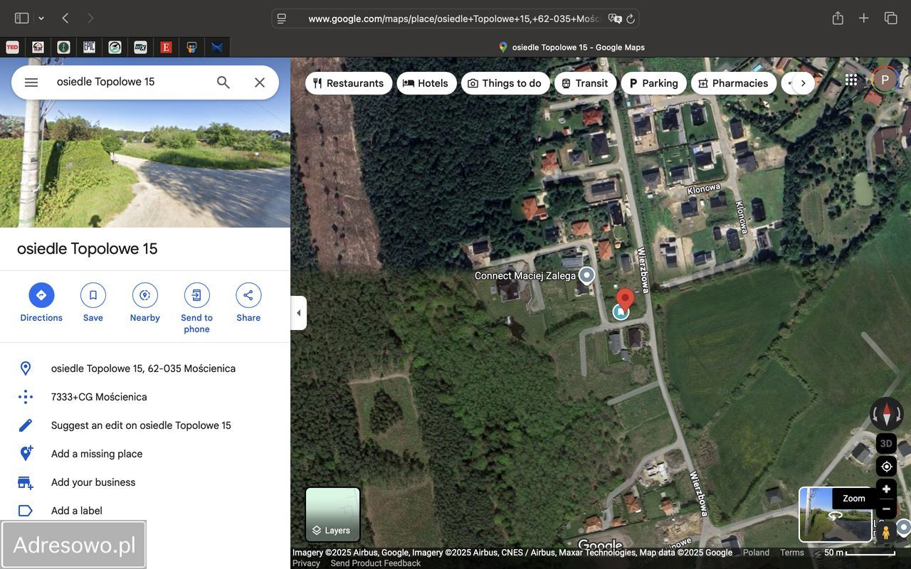 Działka budowlana Mościenica, os. Topolowe