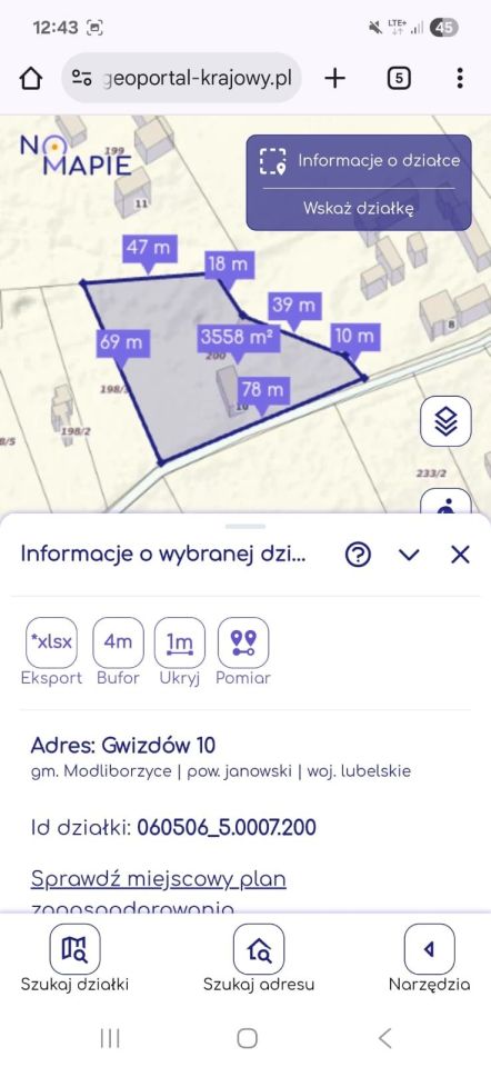 Działka budowlana Gwizdów. Zdjęcie 3