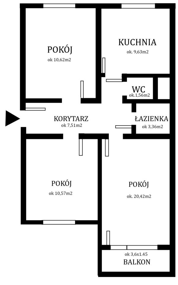 Mieszkanie 3-pokojowe Kołobrzeg Ogrody, ul. Stanisława Koniecpolskiego. Zdjęcie 2