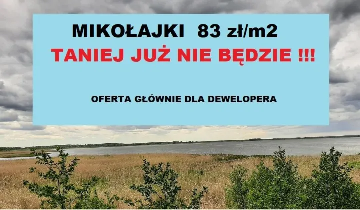 Działka inwestycyjna Mikołajki, ul. Dybowska