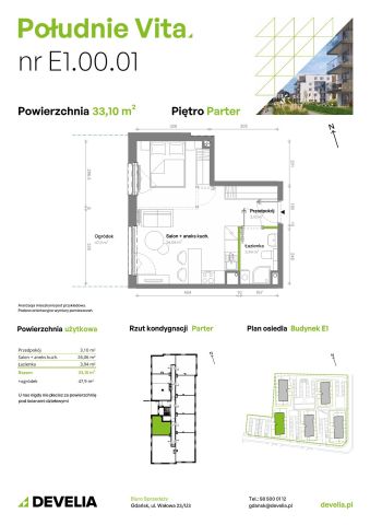 Mieszkanie 1-pokojowe Gdańsk Orunia Górna, ul. Kazimierza Wielkiego. Zdjęcie 7