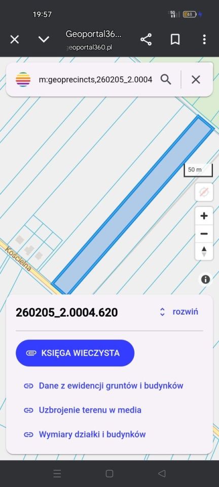 Działka budowlana Oksa, ul. Kościelna. Zdjęcie 2
