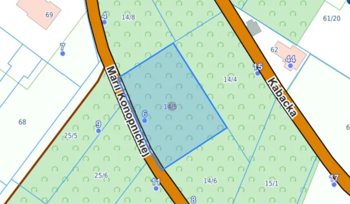 Działka budowlana Konstancin-Jeziorna, ul. M. Konopnickiej
