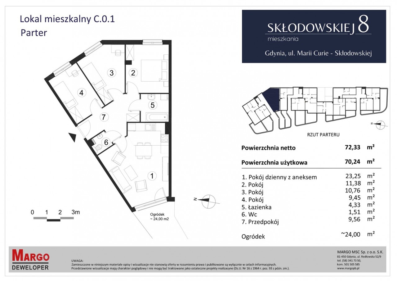 Mieszkanie 4-pokojowe Gdynia, ul. Marii Curie-Skłodowskiej. Zdjęcie 5