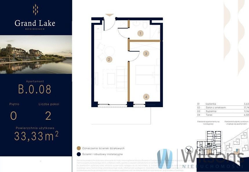 Mieszkanie 2-pokojowe Mikołajki, ul. Michała Kajki. Zdjęcie 9