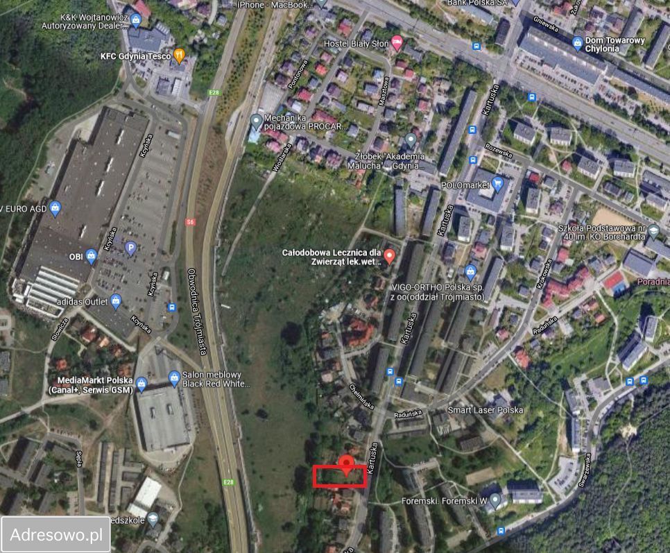 Działka inwestycyjna Gdynia Chylonia, ul. Kartuska
