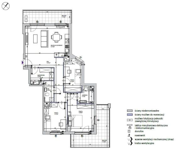Mieszkanie 4-pokojowe Warszawa Mokotów, ul. Bokserska. Zdjęcie 1