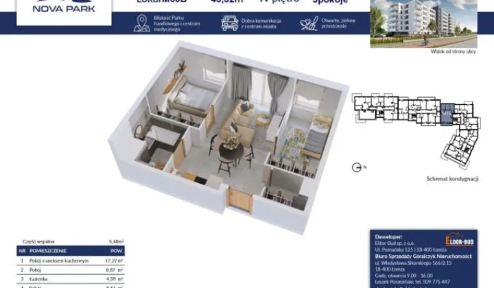 Mieszkanie 3-pokojowe Łomża, ul. Akademicka