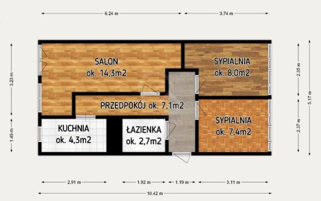 Mieszkanie 3-pokojowe Wrocław Stare Miasto, ul. Nożownicza. Zdjęcie 13