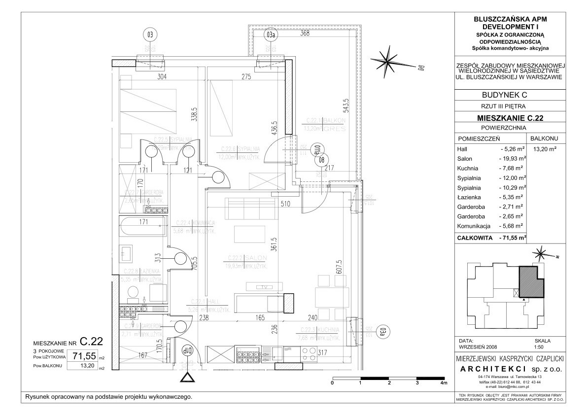 Mieszkanie 3-pokojowe Warszawa Mokotów, ul. Bluszczańska. Zdjęcie 7
