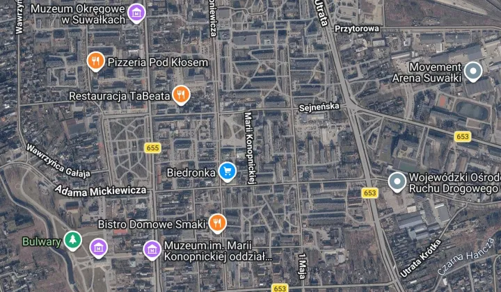 Nieruchomość komercyjna Suwałki Centrum, ul. Marii Konopnickiej