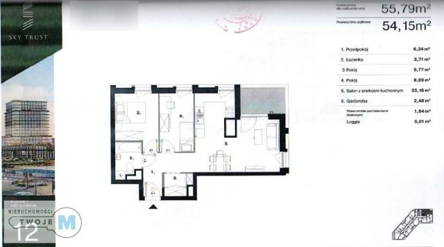 Mieszkanie 3-pokojowe Kielce KSM, al. Solidarności. Zdjęcie 5