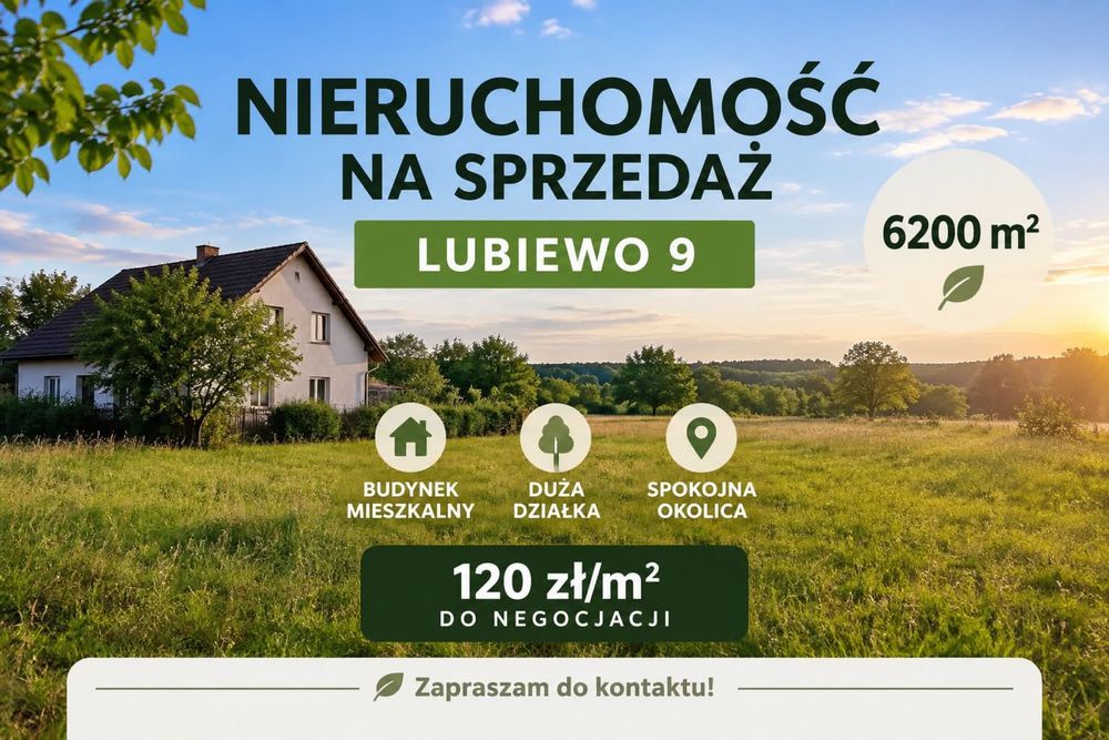 Działka budowlana Lubiewo. Zdjęcie 1