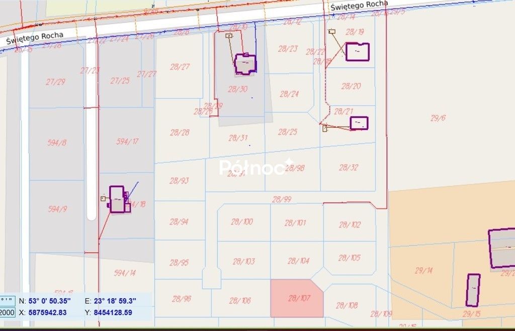 Działka budowlana Zabłudów, ul. św. Rocha. Zdjęcie 2