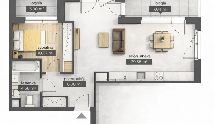 Mieszkanie 2-pokojowe Warszawa Mokotów, ul. Taśmowa