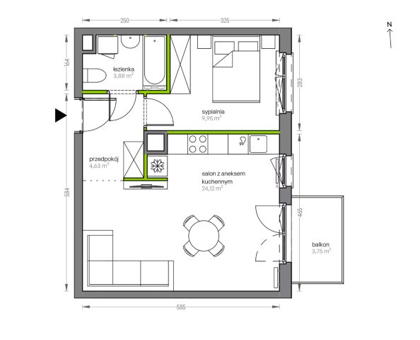Mieszkanie 2-pokojowe Kraków Płaszów, ul. Myśliwska. Zdjęcie 25