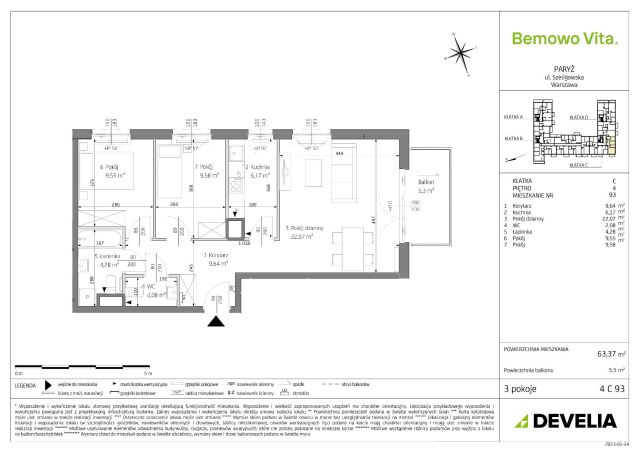 Mieszkanie 3-pokojowe Warszawa Chrzanów, ul. Szeligowska. Zdjęcie 8