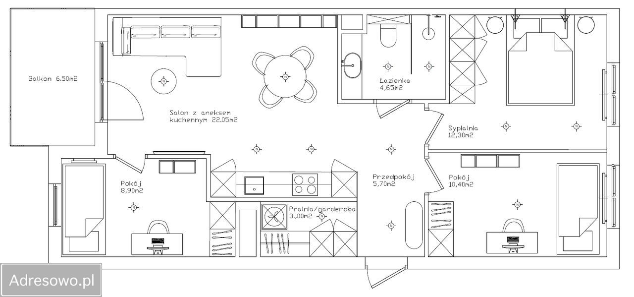 Mieszkanie 4-pokojowe Kraków Czyżyny, ul. Romana Ciesielskiego. Zdjęcie 6