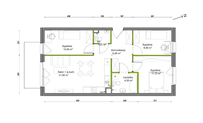 Mieszkanie 4-pokojowe Wrocław Ołtaszyn, ul. Orawska. Zdjęcie 8