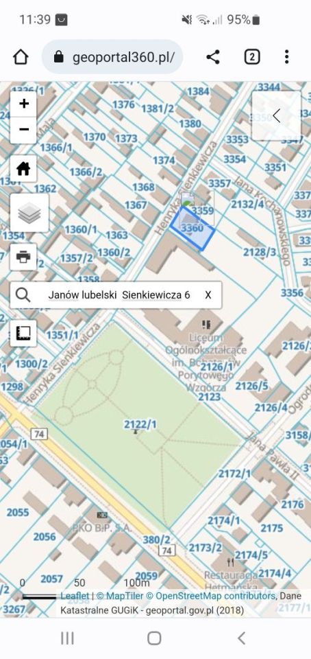 Działka inwestycyjna Janów Lubelski, ul. Henryka Sienkiewicza. Zdjęcie 8