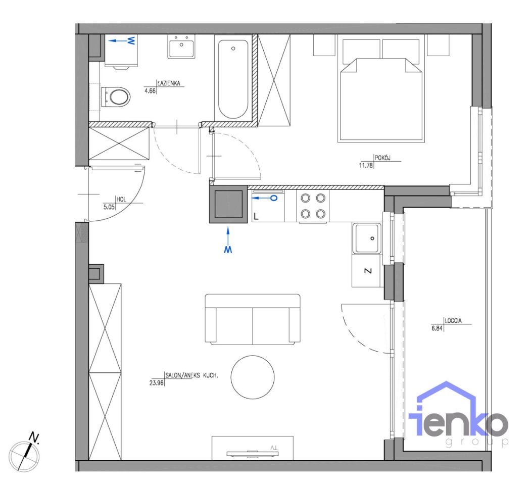 Mieszkanie 2-pokojowe Warszawa Wilanów, ul. Jerzego Holzera. Zdjęcie 5