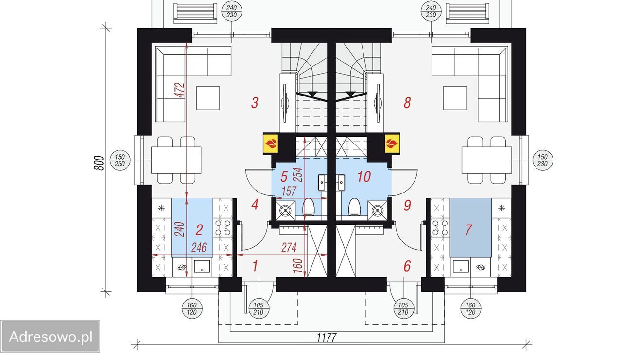bliźniak, 3 pokoje Rączna. Zdjęcie 8