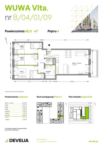Mieszkanie 4-pokojowe Wrocław Żerniki, ul. Tadeusza Brzozy. Zdjęcie 6