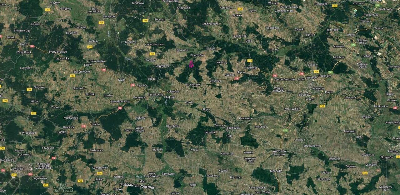 Działka leśna Mękarzów