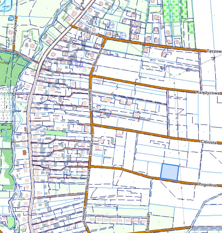 Działka budowlana Wysoka Głogowska Piaski, ul. Pogodna