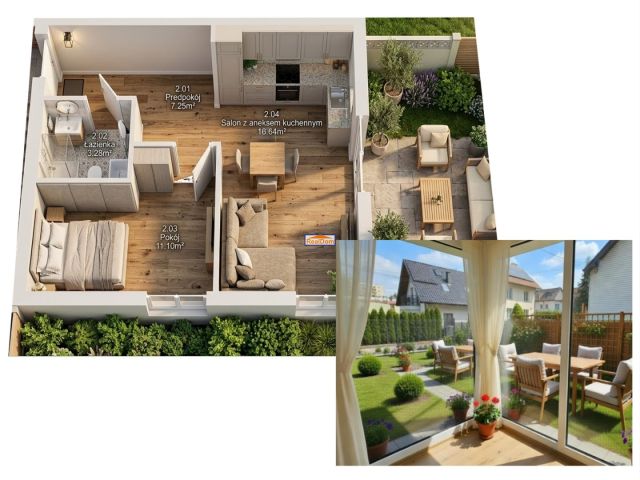 Mieszkanie 2-pokojowe Kraków Podgórze, ul. Bieżanowska. Zdjęcie 3