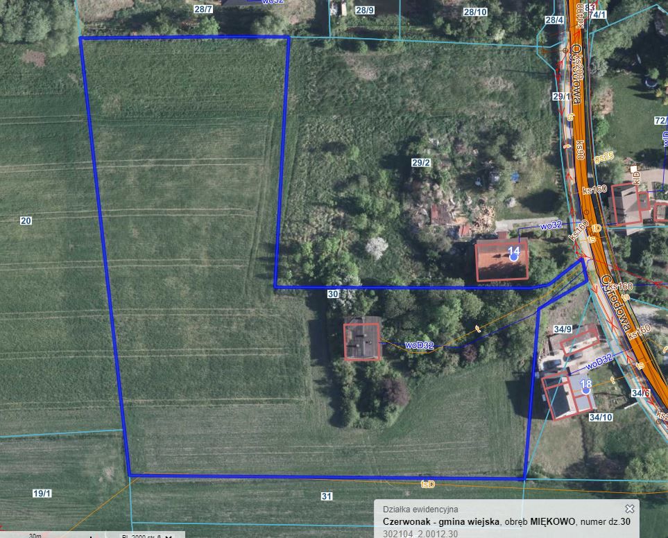 Działka rolno-budowlana Miękowo, ul. Ogrodowa. Zdjęcie 3