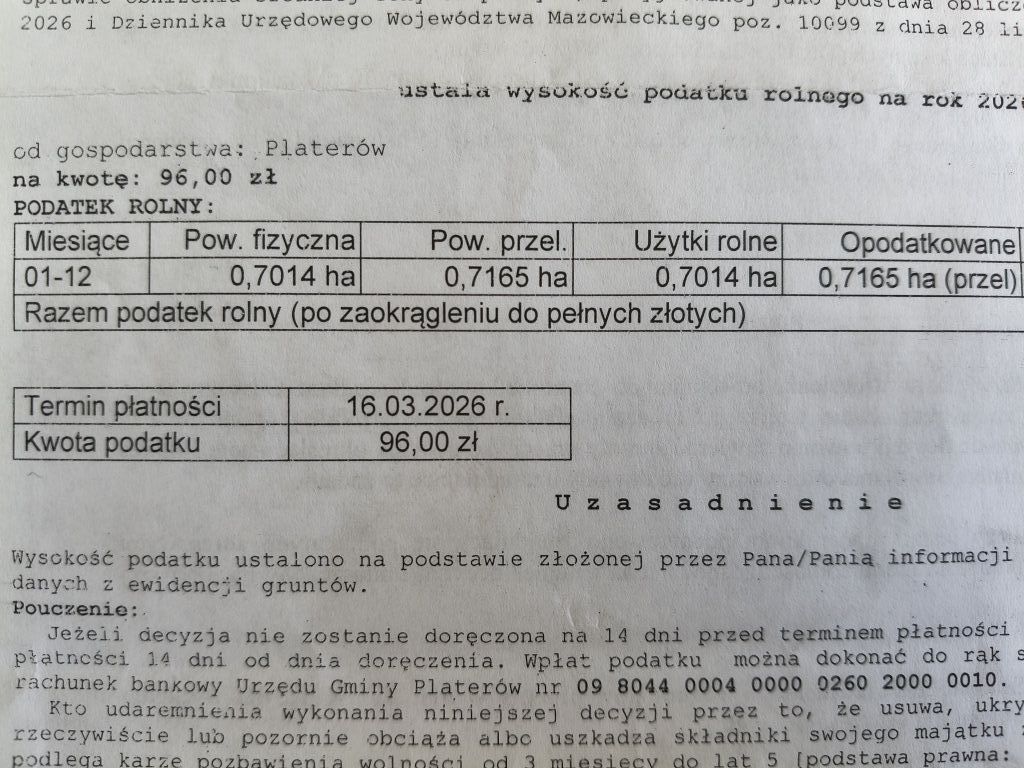 Działka rolna Platerów. Zdjęcie 2