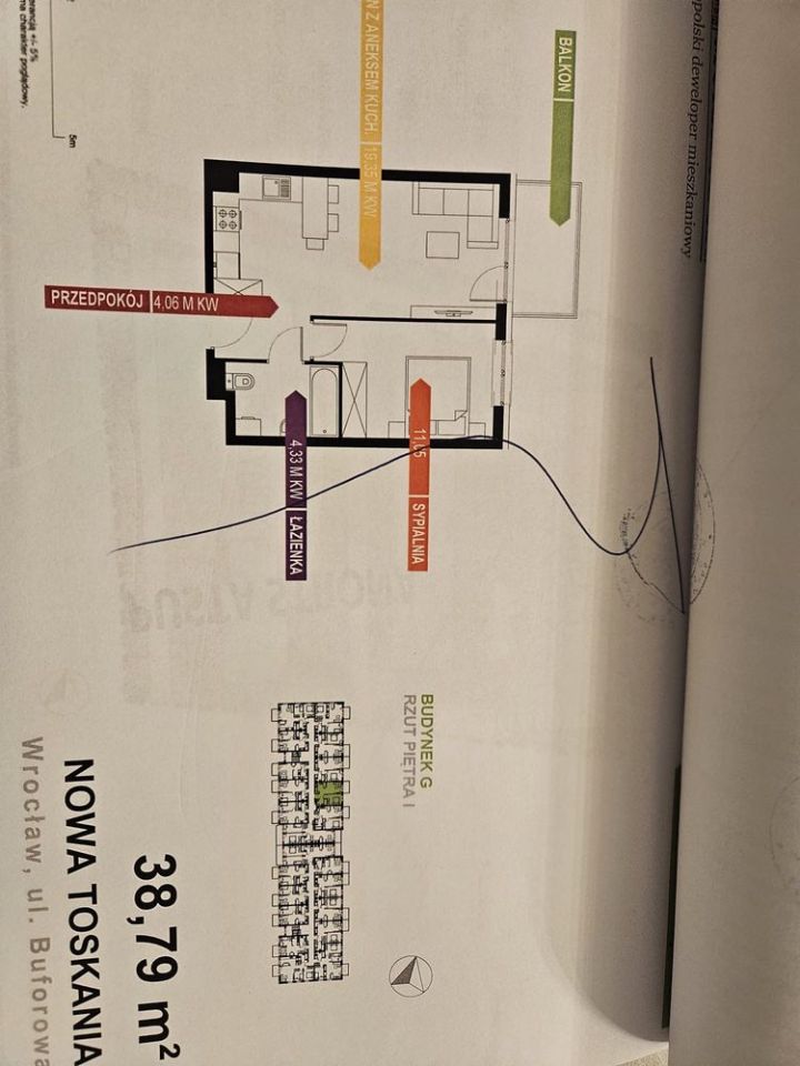 Mieszkanie 2-pokojowe Wrocław Jagodno, ul. Buforowa. Zdjęcie 5