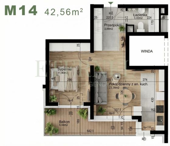 Mieszkanie 2-pokojowe Kraków Czyżyny, ul. Śliwkowa. Zdjęcie 11