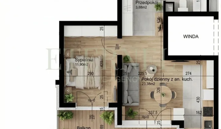 Mieszkanie 2-pokojowe Kraków Czyżyny, ul. Śliwkowa