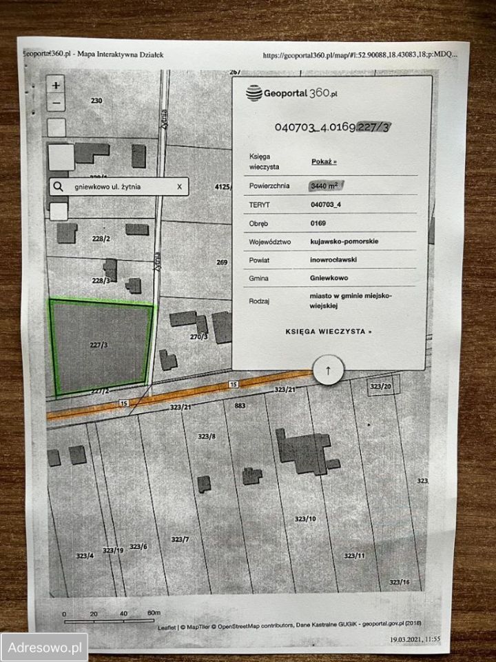 Działka inwestycyjna Gniewkowo. Zdjęcie 4