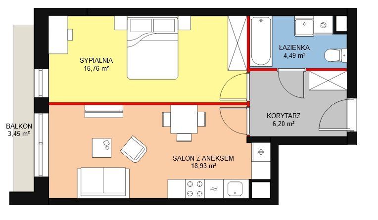 Mieszkanie 2-pokojowe Lublin Śródmieście. Zdjęcie 5