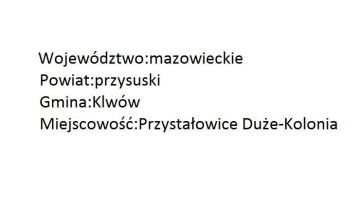 Działka rolno-budowlana Przystałowice Duże-Kolonia