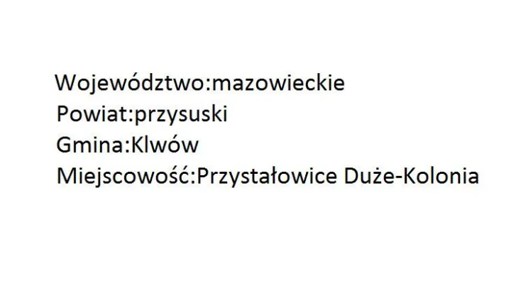 Działka rolno-budowlana Przystałowice Duże-Kolonia