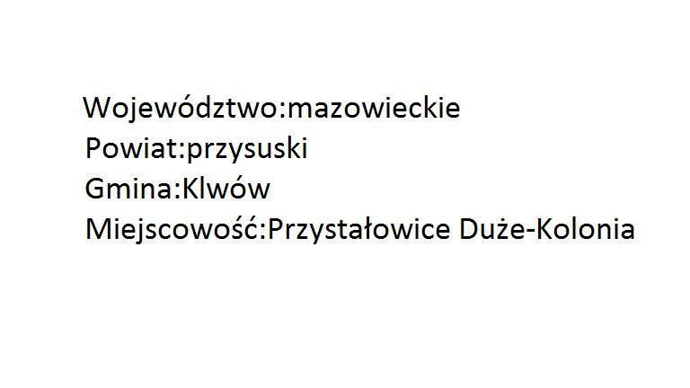 Działka rolno-budowlana Przystałowice Duże-Kolonia