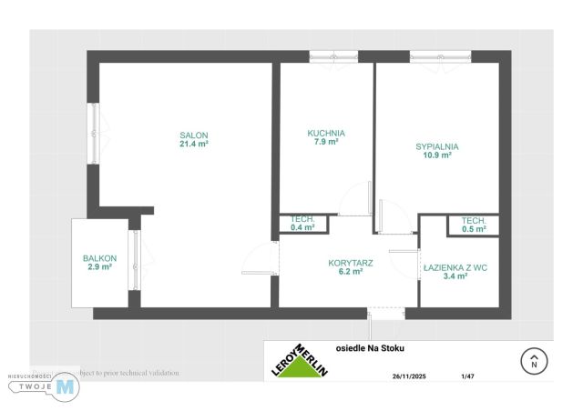 Mieszkanie 2-pokojowe Kielce, os. Na Stoku. Zdjęcie 17