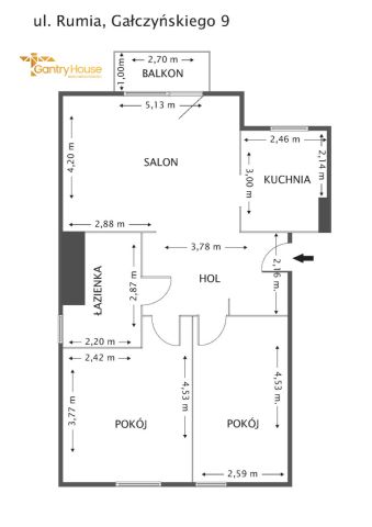 Mieszkanie 3-pokojowe Rumia, ul. Konstantego Ildefonsa Gałczyńskiego. Zdjęcie 12