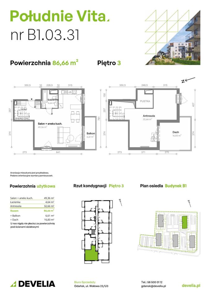 Mieszkanie 4-pokojowe Gdańsk Orunia Górna, ul. Kazimierza Wielkiego. Zdjęcie 7