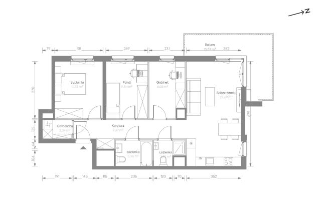 Mieszkanie 4-pokojowe Warszawa Chrzanów, ul. Szeligowska. Zdjęcie 7