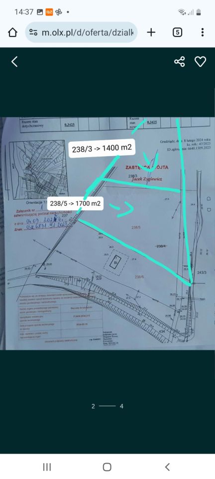 Działka budowlana Zakurzewo